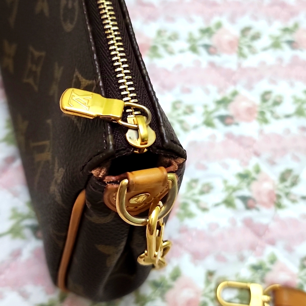 💎 Louis Vuitton 2 Way Eva Signature Brown Monogram Crossbody Pochette Bag - Picture 9 of 17